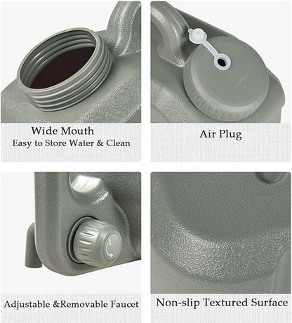 Naturehike Camping Water Container, 3.17/5.28 Gallon Portable Water Container with Spigot, Water Tank, Portable Emergency Water Storage Camp Water Jug for Camping, Hiking