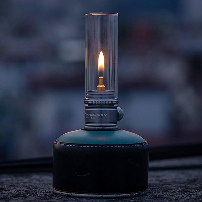 Campingmoon Camping Gas Lantern Gas Lamp Portable Outdoor Dreamlike Candle Camping Tent Lantern Glass Lantern