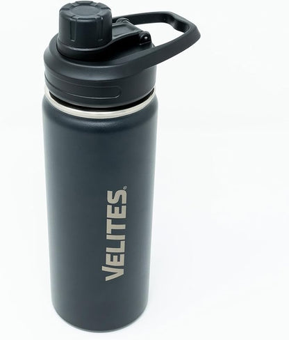 Velites Isothermal Bottle I Stainless Steel Bottle I Preserves Temperature Both Hot and Cold I Capacity 18oz I Includes Shaker Ball