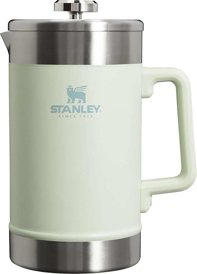 Stanley Classic Stay-Hot French Press Coffee Maker 48 oz | 5 Minute Brew, 4 Hours Hot | Mesh Filter for Coffee Grounds | Insulated Stainless Steel French Press | BPA-Free | Mist