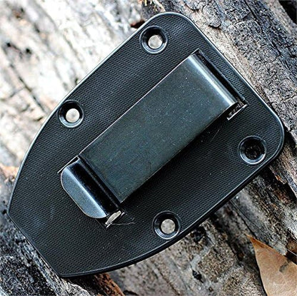 ESEE Knives 3P-MB Fixed Blade Knife w/Molded Polymer Sheath & MOLLE Back (Modified Pommel/Black Blade/Black Sheath)