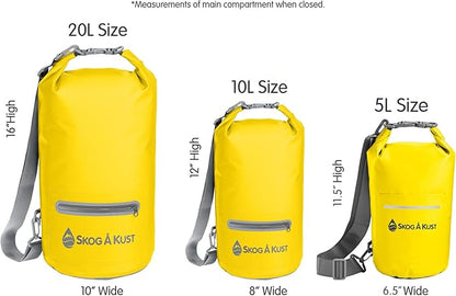Skog Å Kust DrySak - Roll Top Waterproof Bag for Travel & Outdoors - 5, 10 & 20 Liter sizes