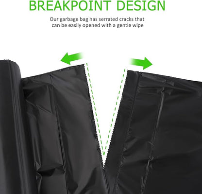 Portable Toilet Bags 8 Gallon Trash Bag,Poop Bags for Dogs Biodegradable,5 Gallon Bucket,Lightweight & Sturdy Pet Waste Bags,Garbage Bags Refill Rolls for Outdoor Camping,Travel（Black）