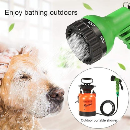 CLICIC 0.75 Gallon Pressure Sprayer with 7 Spray Modes, Camping Shower with Removable Hose and Shower Head for Camping Outdoor Traveling Hiking and Pet Bath