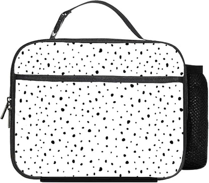 Polka Dot Lunch Bag Reusable Insulated Lunch Box Keep Food Cooler Thermal Lunch Tote for Women Men