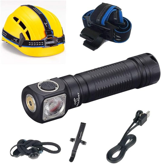 SKILHUNT Headlamp Flashlight -FloodLight H04 RC Hi CRI, Compact EDC Waterproof LH351D LED Headlight for Outdoor Camping Tactical Emergency Hands-free (H04 RC High CRI + BL-135 Battery)
