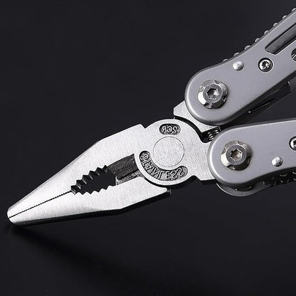 14 in 1 Multifunctional Pliers, Foldable and Self-locking Tool, Suitable for DIY, Outdoor Camping, Maintenance, and Good Helper for Men at Home