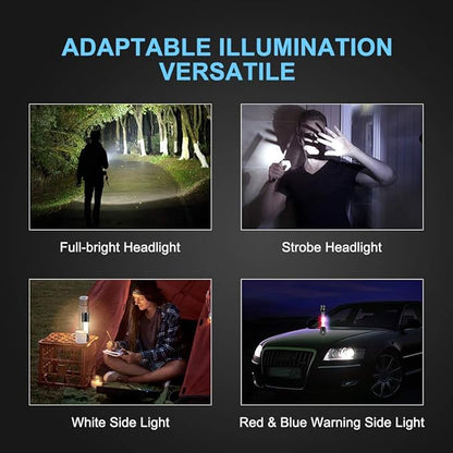 NPET T08-2 Solar Power Flashlight Car Flashlight USB Rechargeable Tactical Multi-Function Torch Emergency Tool