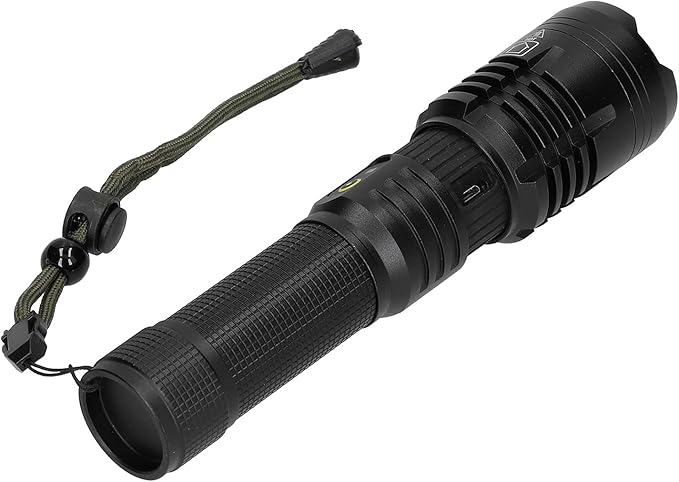 Garosa Flashlight Powerful Torch 5000LM Long Shot Telescopic Zoom Waterproof Emergency Flashlight for Outdoor Tourism Hiking Camping,Flashlight