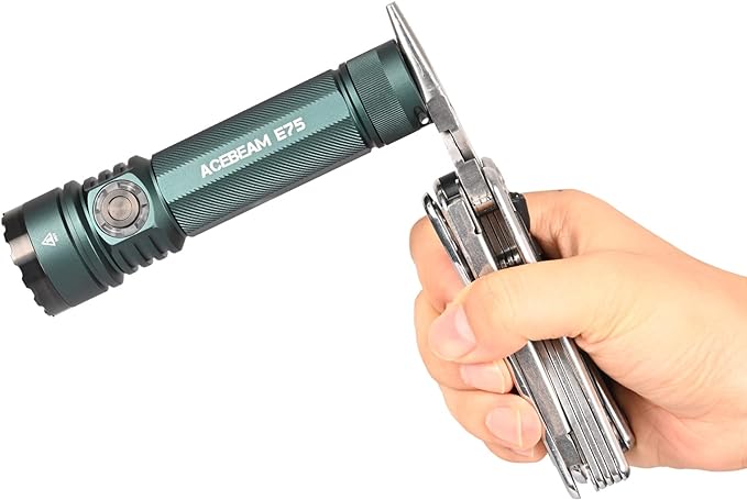 ACEBEAM E75 3000 High Lumens Flashlight with Magnetic Base, Super Bright LED Flashlight Rechargeable, IPX8 Water-Resistant Tactical EDC Flash Light, 26 Days Super Long Lasting for Camping,Everyday Use