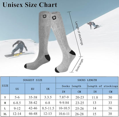 Savior Heated Socks,Rechargeable Electric Heated Socks for Men Women,Winter Foot Warmers,Suitable for Outdoor Work,Skiing,Skating,Cycling,Camping,Fishing,Hunting,etc.