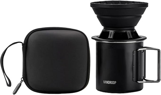 Portable Pour Over Coffee Maker Set, Collapsible Silicone Coffee Dripper Set, Perfect for Travel, Camping, Home