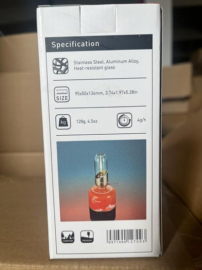 Fire-Maple Orange Camping Lantern Glass, Steel & Aluminum | Propane or Isobutane Fuel Canister Beautiful Camping Lights | NO Mantles Needed | Propane Lanterns for Camping, Emergency Essential