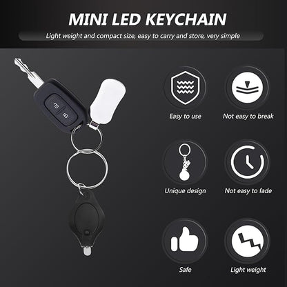 VILLCASE Led Keychain, Flashlight Key Ring Light Torch Blacklight Key Tiny Mini Small Blacklight Key Ring Light Lamp Led Flashlight Micro Torch Coin Bag Wallet