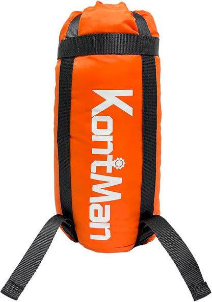 Sleeping Bag Portable Folding Sleeping Bag, KontMan Lightweight Warm Sleeping Bag for Adults, Outdoor Camping Tent Equipment and can be Used as a Quilt (Orange)