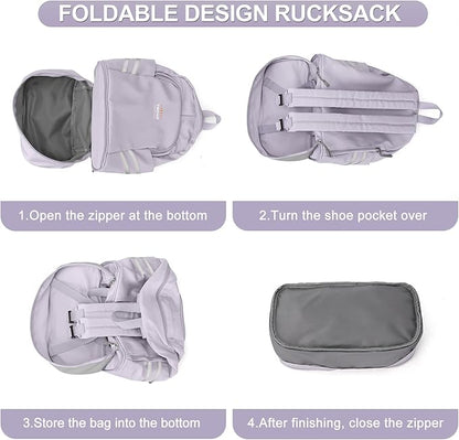 Coofay Gym Backpack for Women - Waterproof, Lightweight, Large Travel Sports Gym Bag with Shoe Compartment
