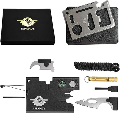 Gift for Men Dad 18 IN 1 Credit Card Multitool Survival Tool EDC Pocket Tool Set- Gifts for Fathers Men Gadgets Stocking Stuffers for Men