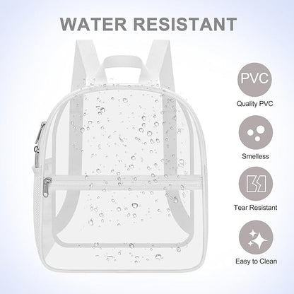 Oraben Clear Backpack for Stadium Events Stadium Backpack Waterproof 12x6x12 Clear Bag for Adult Concert Sport Work