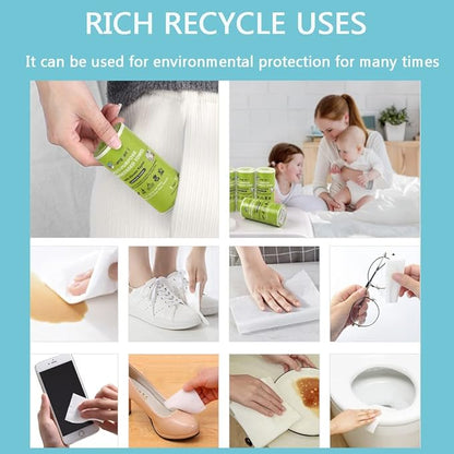 12 pack Compressed Towel Tablet, Portable Face Towel Washcloth Reusable, 11.8 x 9.85 inch Wet and Dry Disposable Towel for Baby or Dog,Camping Wipes for Travel Hiking Home Beauty