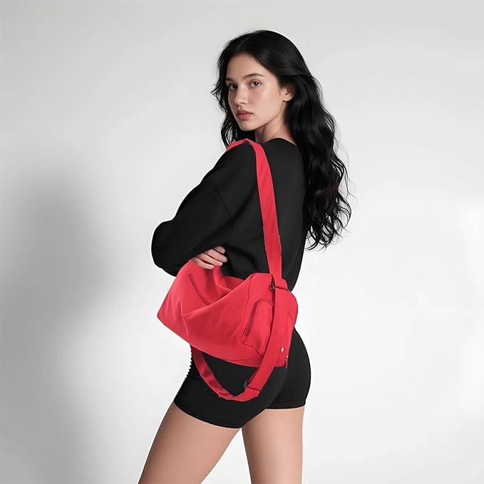 Small Gym Bag for Women Sports Duffel Bag with Shoes Compartment, Waterproof Travel Duffel Bag Carry on Bag Overnight Bag Weekender Bags for Workout Swimming Yoga Dance