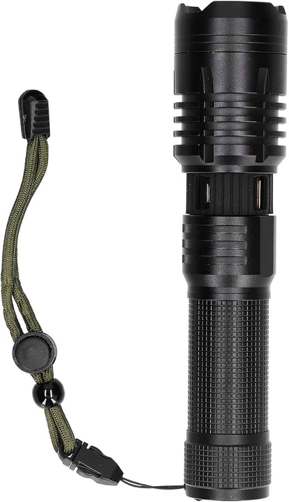 Garosa Flashlight Powerful Torch 5000LM Long Shot Telescopic Zoom Waterproof Emergency Flashlight for Outdoor Tourism Hiking Camping,Flashlight