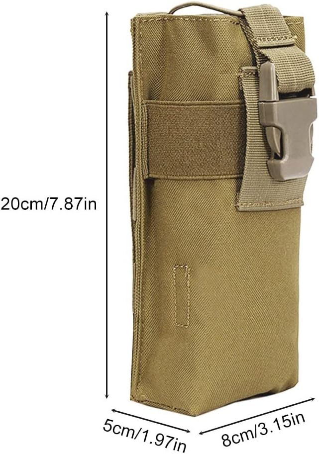 DONGKER Tactical Talkie Holder,Waterproof Molle Water Bottle Bag Nylon Talkie Pouch for Camping Outdoor Activities