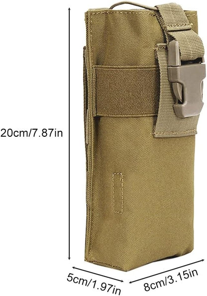 DONGKER Tactical Talkie Holder,Waterproof Molle Water Bottle Bag Nylon Talkie Pouch for Camping Outdoor Activities