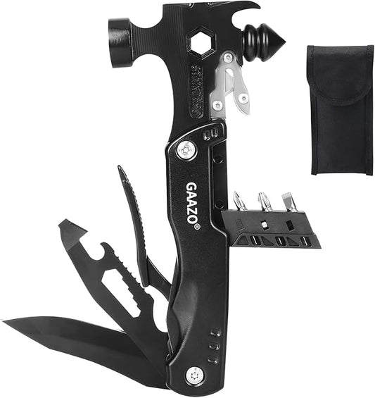 Multitool Camping Accessories, Christmas Gifts for Men Dad Husband,14 in 1 Survival Tool ，Emergency Life-saving Tool