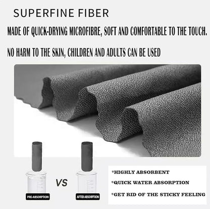 FANCAME Quick Dry Towel with Whale Silicone Sleeve Microfiber Sports Travel Towel Soft Breathable Cooling Towel Absorbent Compact Beach Towels,Suitable for Gym,Camping and Yoga (Grey, 11‘’x 31‘’)