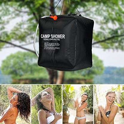 DS. DISTINCTIVE STYLE Camping Shower Bag 10 Gal/40 L Portable Solar Shower Bag with Removable Hose and On-Off Switchable Shower Head for Camping, Hiking, Traveling, Beach Swimming