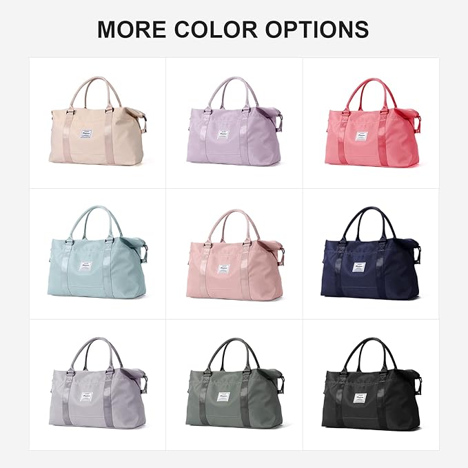 Sport Travel Duffle Large Gym Tote for Women, Weekender Carry on for Airplane, Ladies Beach Overnight Waterproof Luggage With Wet Bag