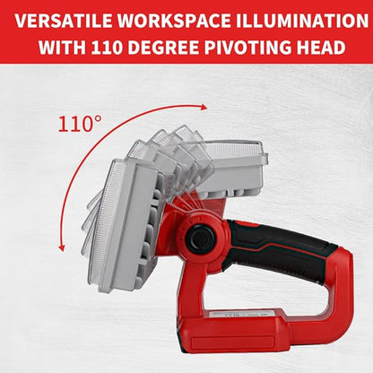 40W Cordless Flashlight for Milwaukee M18 18V Lithium-ion Battery, DTEZTECH 4200LM LED Work Light with USB Port, 9" Zinc Alloy Spotlight Use for Camping, Hiking, Job site, Indoor Outdoor Tool…