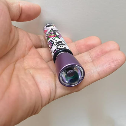 Portable LED Flashlight Battery,Rechargeable Flash Light, for Emergency, Outdoor, Camping, Hiking (Purple)