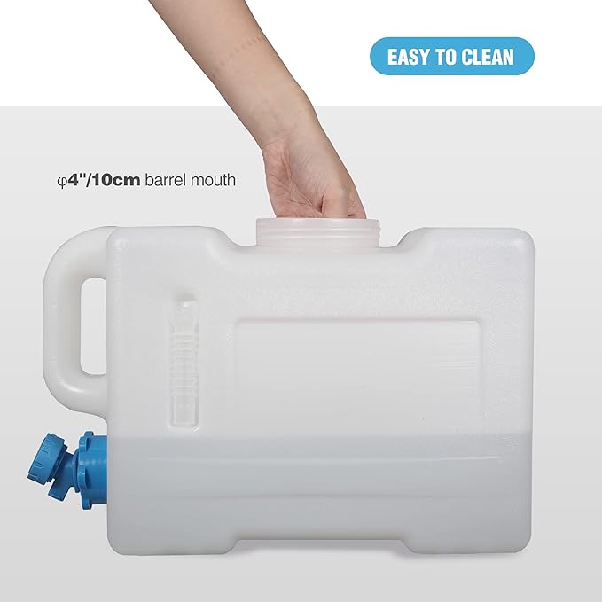 REDCAMP 3.4 Gallon Portable Water Container with Spigot, Water Storage Camp Water Jug for Camping Outdoor Hiking (13L)
