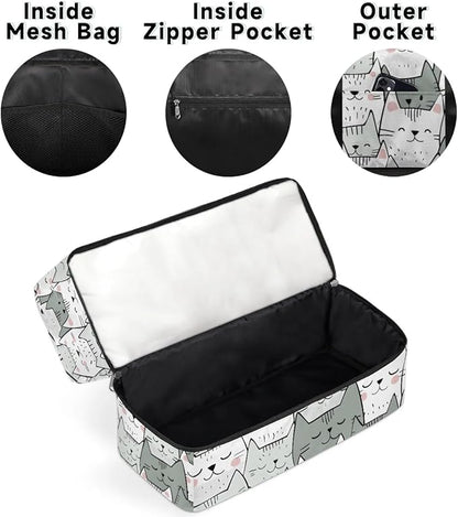 Sports Gym Bag Cute Cartoon Cat Travel Duffel Bag Waterproof Lightweight Swim Bag Travel Tote Luggage Weekender Overnight Handbag Workout Bag with Shoes Compartment for Women Men