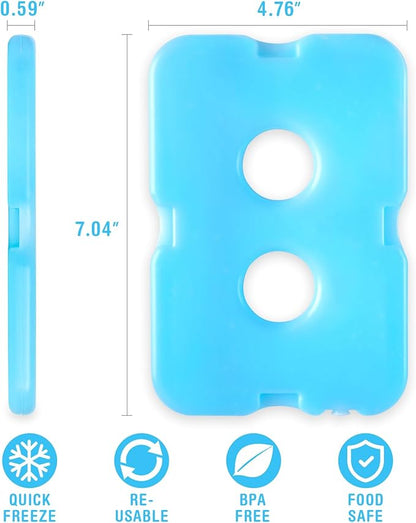 JMEXSUSS Ice Packs for Lunch Boxes,Reusable Ice Packs for Coolers Camping, School and Work (Pack of 4)