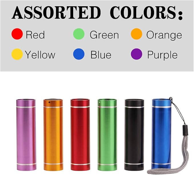 KunHe Pack 60 Small Mini Flashlight Bulk Flashlights Aluminum LED Handheld Flash Light with Batteries Cheap Flashlights for Kids Camping Party Favors Halloween Christmas Gift Socking Stuffers