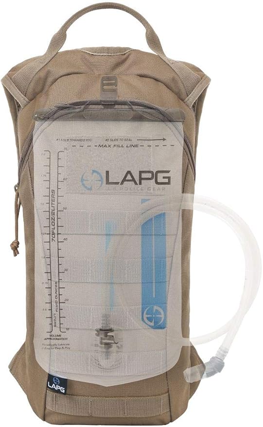 LA Police Gear 2L (70 ounces) 600D Polyester Emergency Hydration Bladder Pack for Running, Hiking, Cycling, Climbing, Camping, Biking, and Tactical,