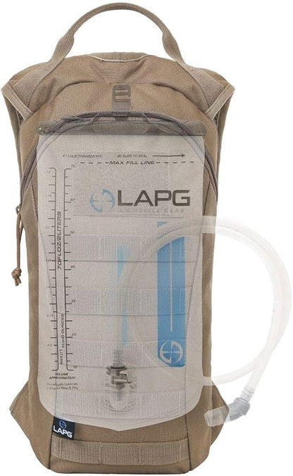 LA Police Gear 2L (70 ounces) 600D Polyester Emergency Hydration Bladder Pack for Running, Hiking, Cycling, Climbing, Camping, Biking, and Tactical,