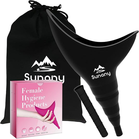 Female Urination Device, Reusable Female Urinal Silicone Women Pee Funnel Allows Women to Pee Standing Up, Portable Womens Urinal is The Perfect Companion for Camping,Outdoor,Travel