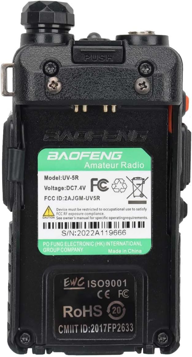 Baofeng UV-5R Ham Radio Handheld Rechargeable Two Way Radios Long Range Portable Radio with Speaker Microphone Programming Cable,2pack
