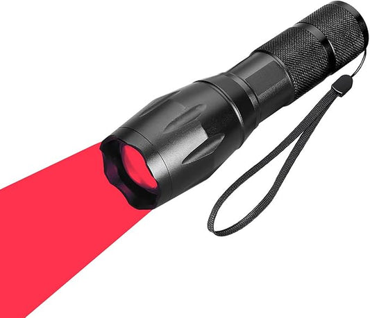 One Mode Red Light Flashlight, 1 Mode Red LED Flashlight Red Flashlight, Red LED Red Light for Astronomy, Aviation, Night Observation