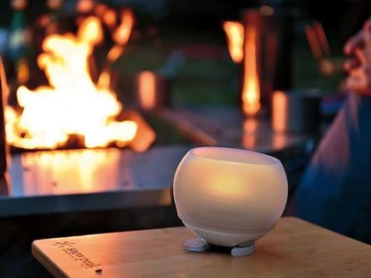 Snow Peak's Hozuki Lantern, Snow, ES-070WH, Made in Japan, Lifetime Product Guarantee, Lightweight, Compact for Camping or Backpacking, Camping Light, One Size