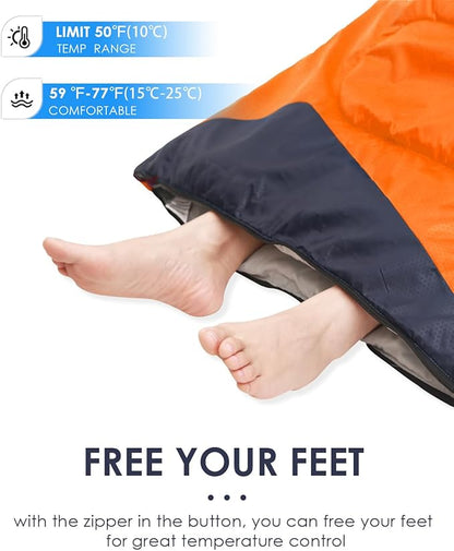 Sleeping Bags for Adults Backpacking Lightweight Waterproof- Cold Weather Sleeping Bag for Girls Boys Mens for Warm Camping Hiking Outdoor Travel Hunting with Compression Bags