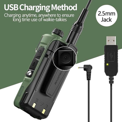 Baofeng Radio Ham Radio Handheld UV-S9 Pro 8W High Power Portable Long Range Two Way Radio with Battery and USB Charger Cable Upgrade of UV-5R Walkie Talkies (Green)