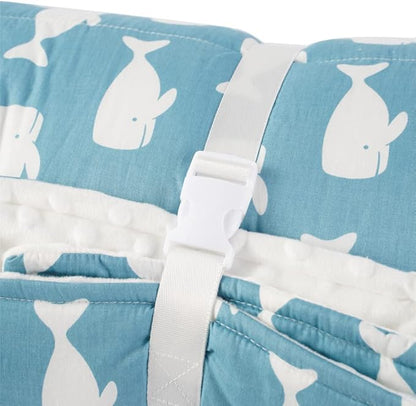 Bunnikins & Clover Toddler Nap Mat with Removable Pillow, Nap Mats for Preschool, Easy Clean Toddler Nap Pad for Kindergarten, Kids Sleeping Bag for Travel Camping