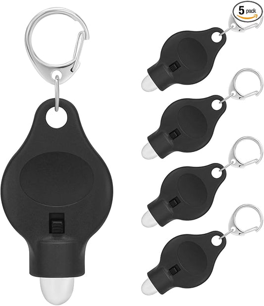 RISEMART Keychain Flashlight, 5 Pack Portable Mini Keychain Light, 14 Lumens Bright LED Keychain Flashlight for Ourdoor Camping Emergency Hiking