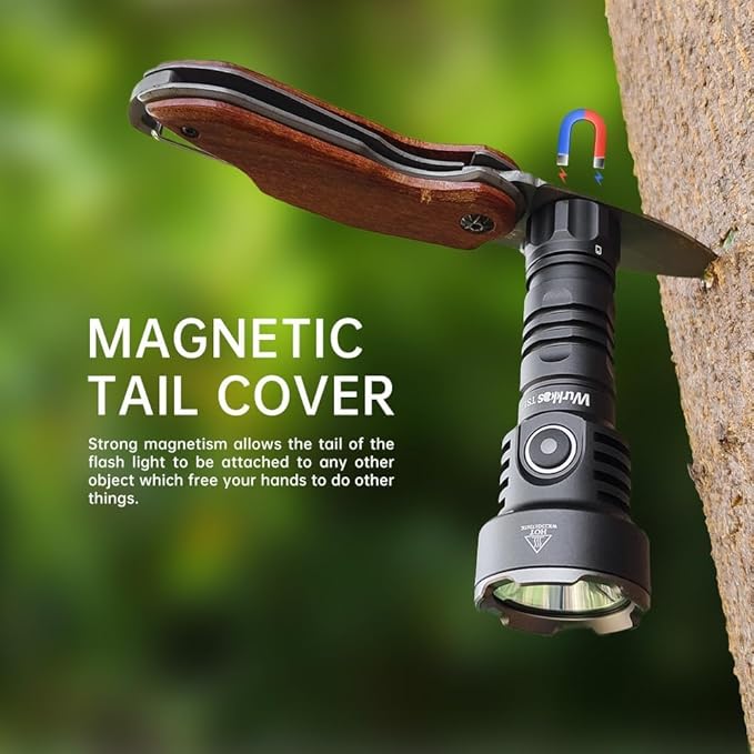 Wurkkos TS12 LED Mini Flashlight Rechargeable, 1050 High Lumens Pocket Flashlight, Super Bright Small LED Flash Light, IP68 Waterproof EDC Torch Light for Camping, Outdoors, Hiking, Emergency, Hunting