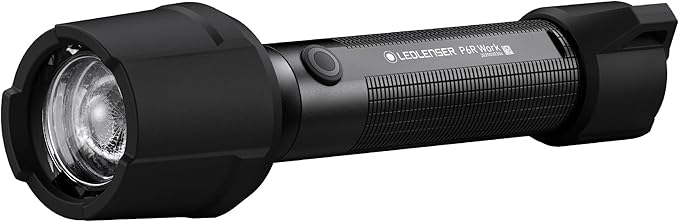 Ledlenser, P6R Work Rechargeable Flashlight, High Power LED, 850 Lumens, Waterproof Light for Professional, Home, Outdoor, Emergency Use, Black