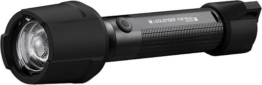 Ledlenser, P6R Work Rechargeable Flashlight, High Power LED, 850 Lumens, Waterproof Light for Professional, Home, Outdoor, Emergency Use, Black